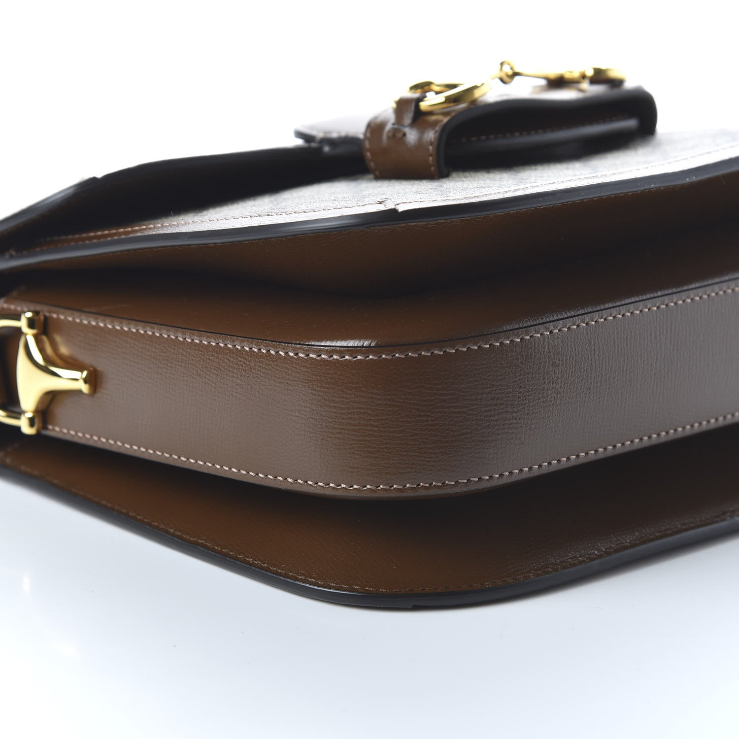 Gucci GG Supreme Monogram Horsebit 1955 Shoulder Bag Beige Brown Sugar 6 of 10