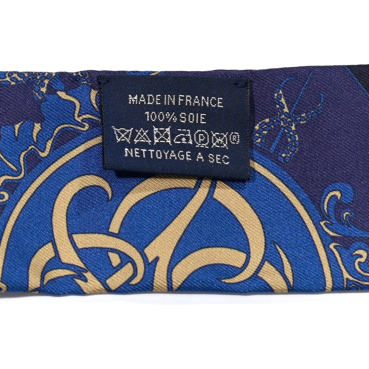 Silk Ex-Libris Twilly Indigo Black Beige