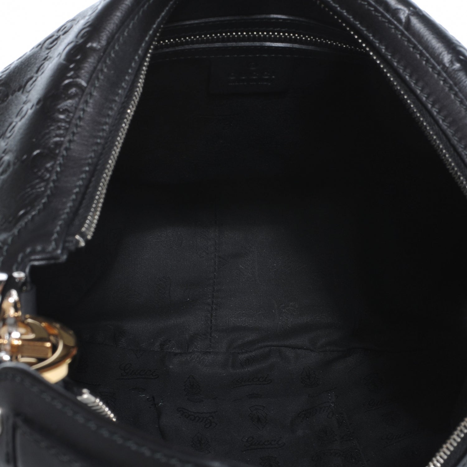 Gucci Guccissima GG Twins Medium Hobo Black 5 of 7