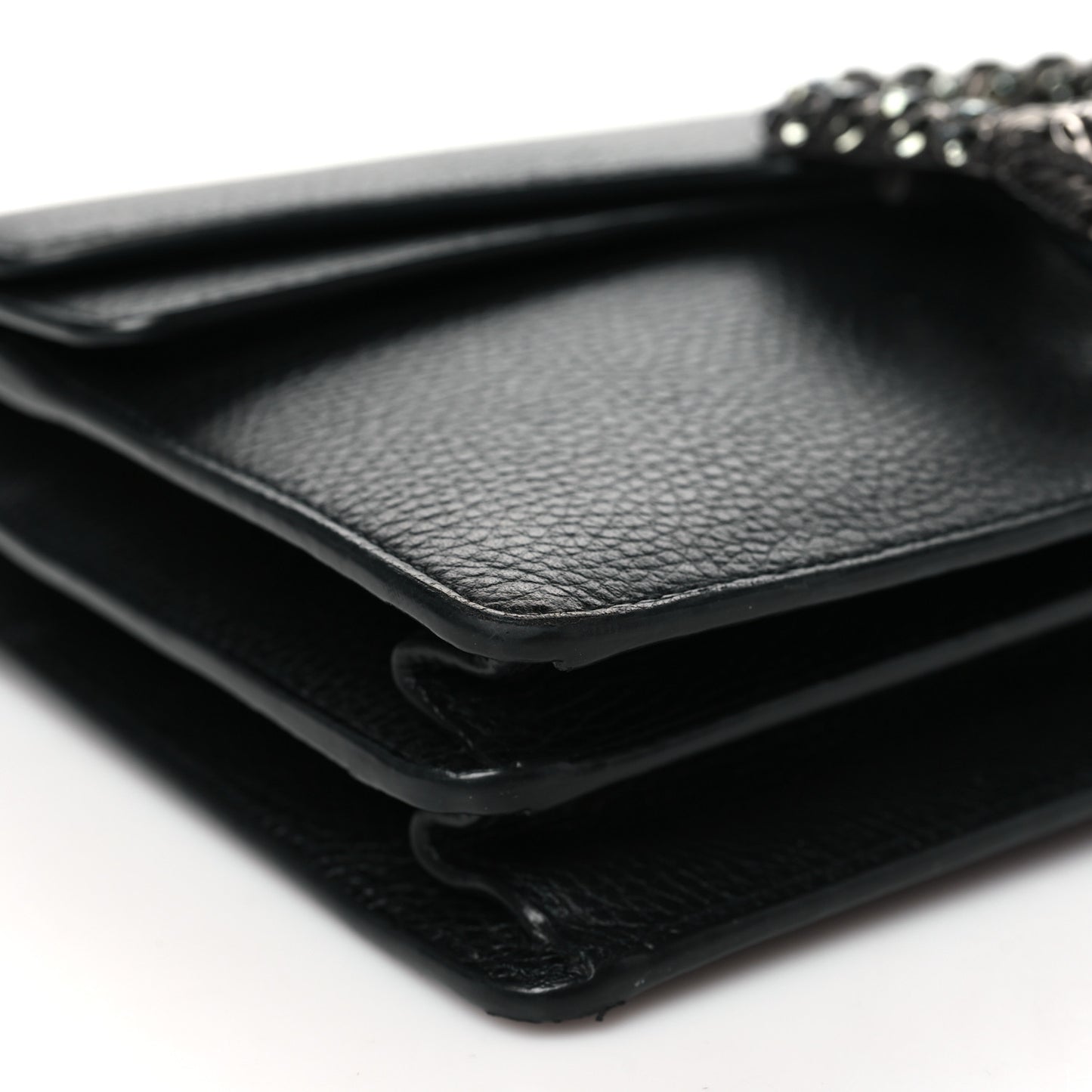 Pebbled Calfskin Small Dionysus Shoulder Bag Black
