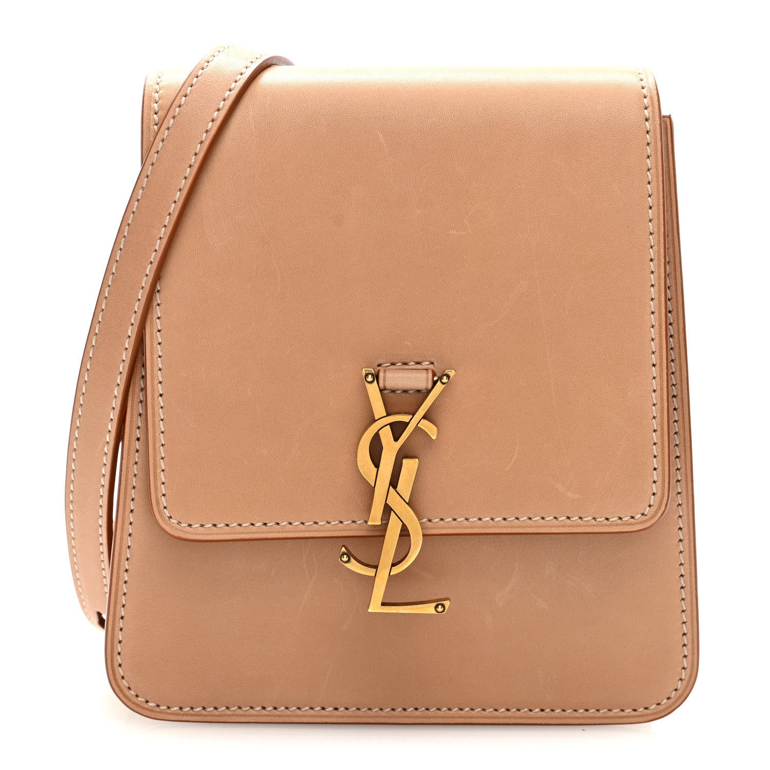Saint Laurent Smooth Calfskin North South Kaia Satchel Vintage Brown 1 of 9