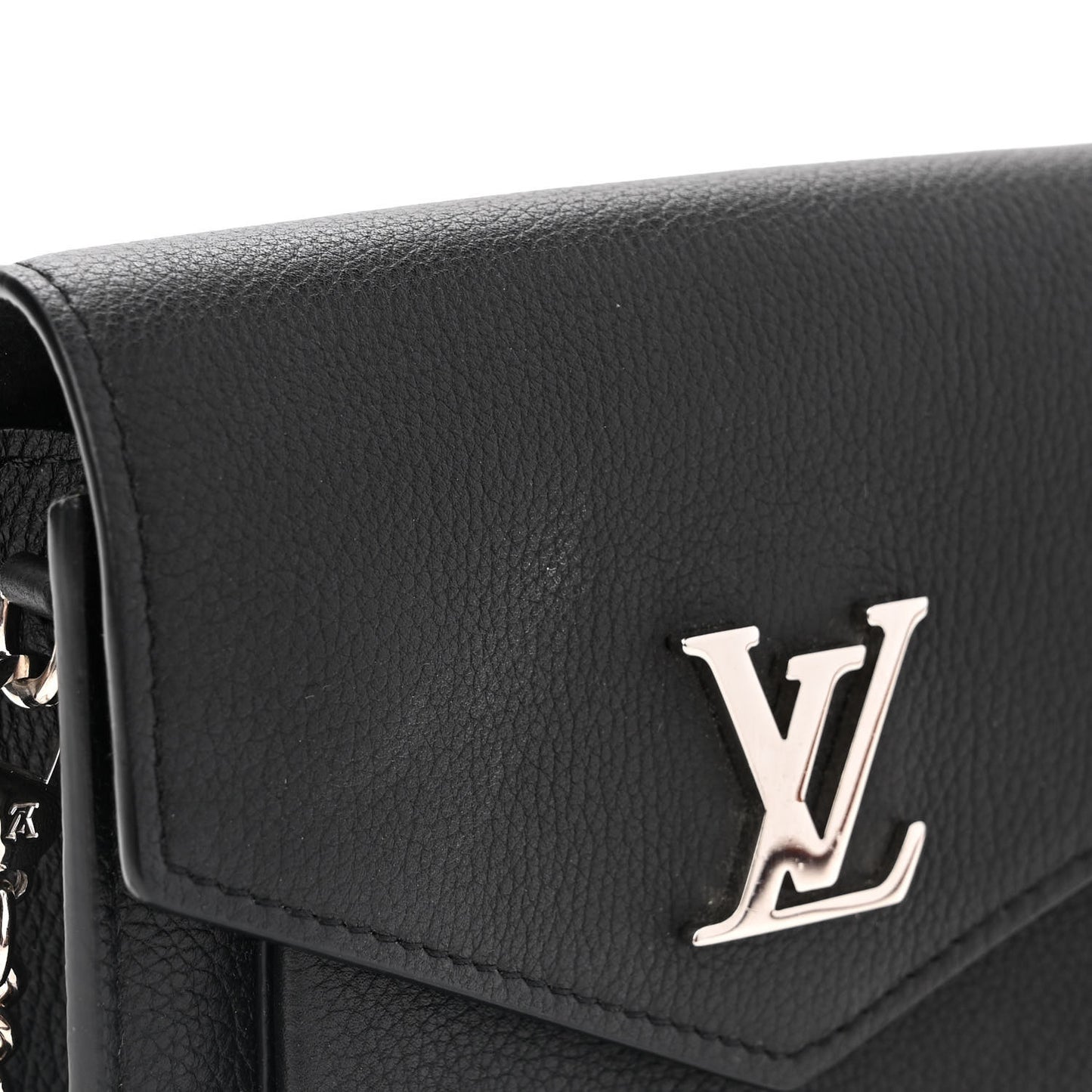 Soft Calfskin Mini My Lockme Chain Pochette Black