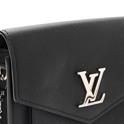 Louis Vuitton Soft Calfskin Mini My Lockme Chain Pochette Black 12 of 13