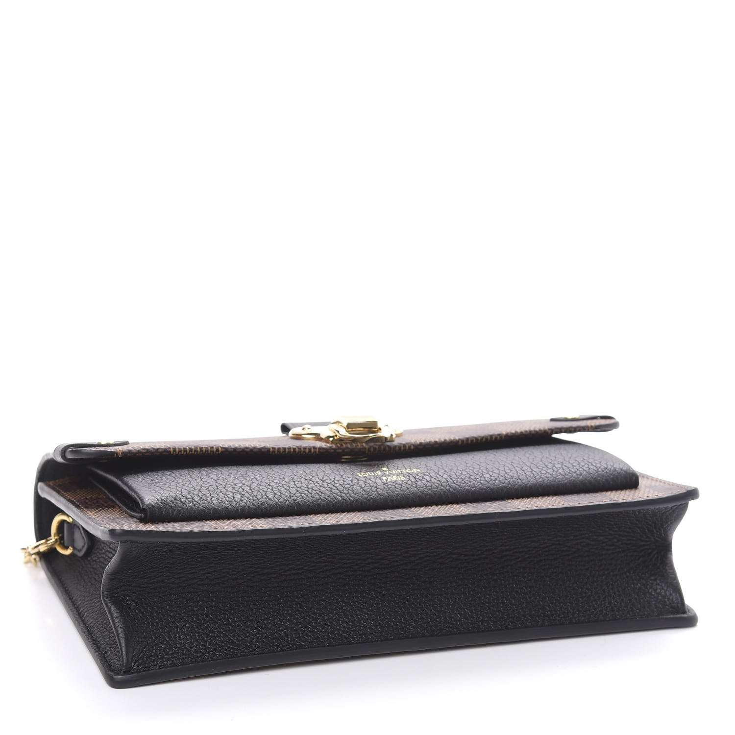 Louis Vuitton Damier Ebene Vavin Chain Wallet Black 4 of 10