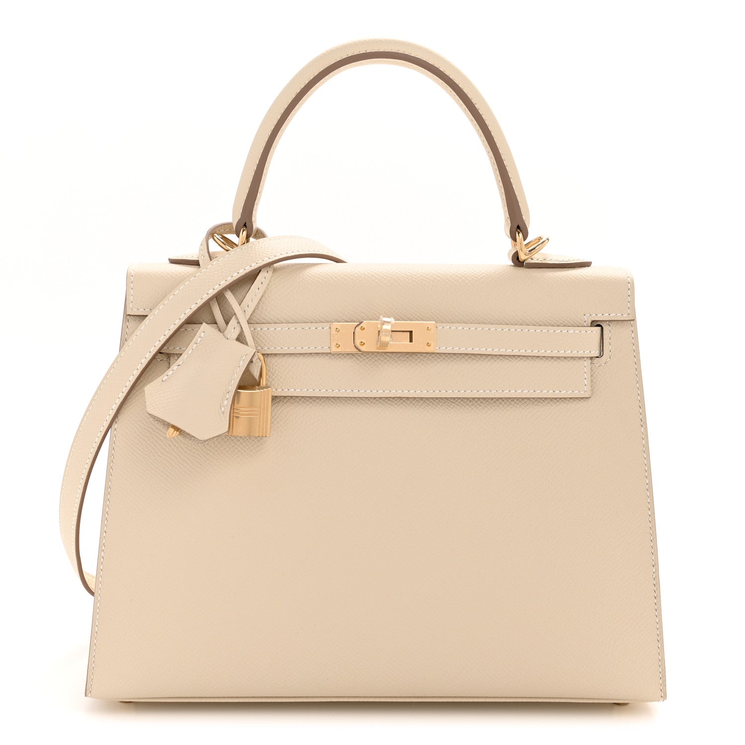 Hermes Epsom Kelly Sellier 25 Craie 1 of 10
