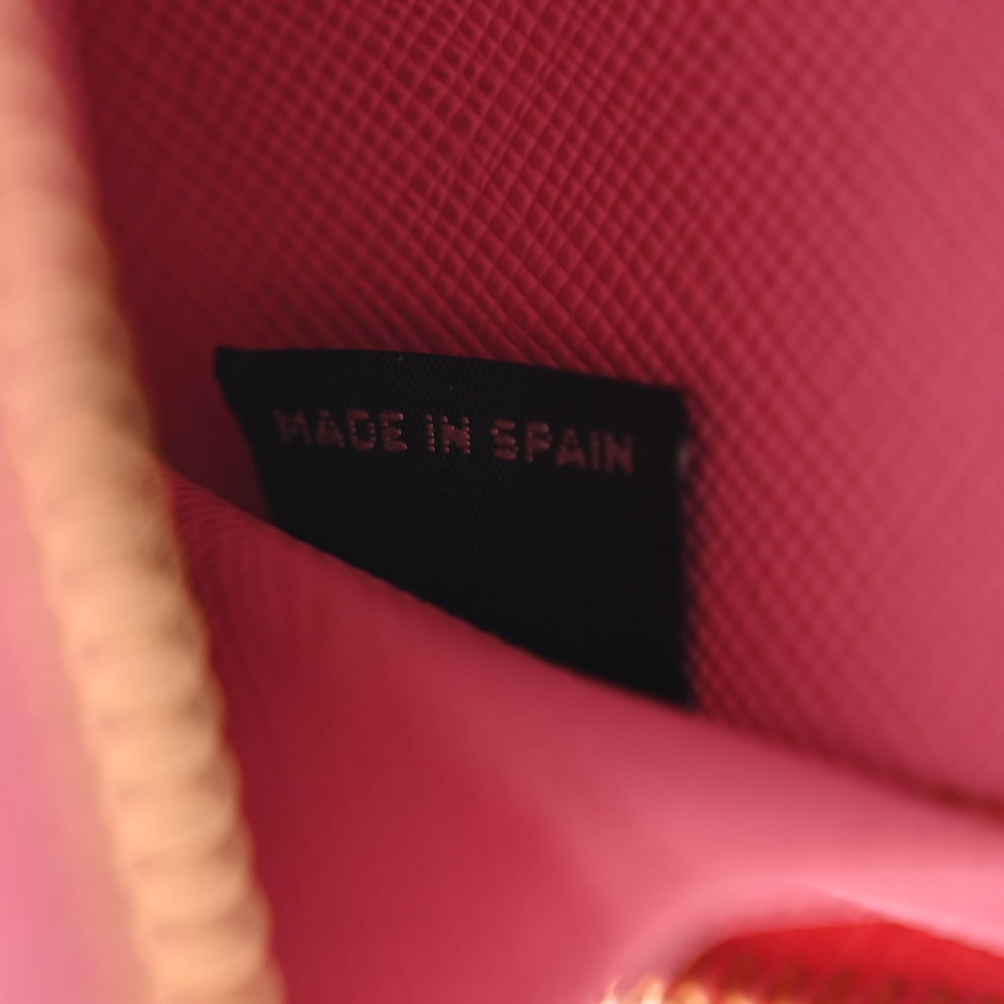 Saffiano Metal Coin Purse Pink