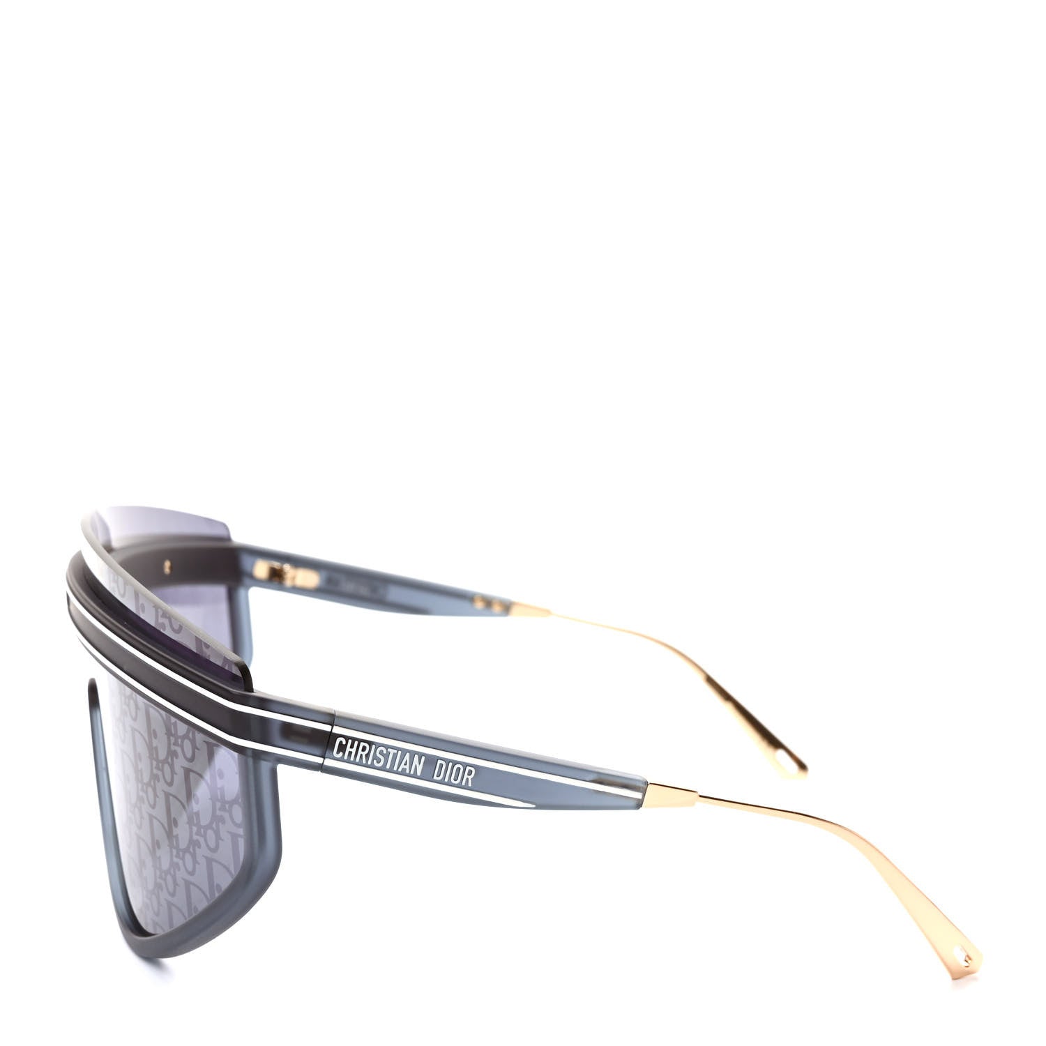 Christian Dior Oblique Mask DiorClub M2U Sunglasses Translucent Blue 3 of 9