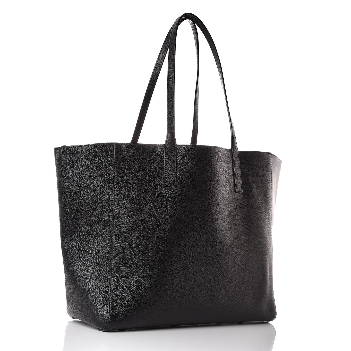 Grained Calfskin Medium Reversible Wandel Tote Black