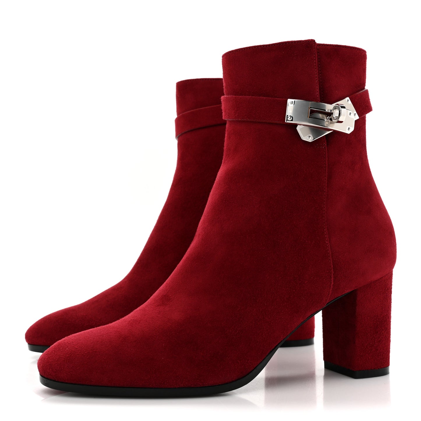 Suede Goatskin Saint Germain Ankle Boots 37 Rouge Tibetain