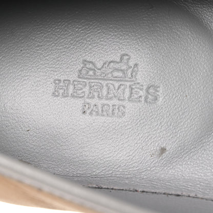 Hermes Goatskin Womens Royal Loafers 40 Beige Albinos 9 of 11