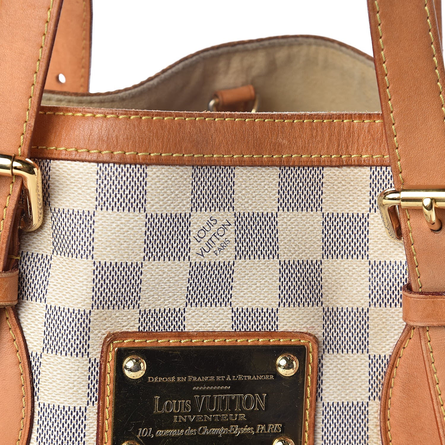 Louis Vuitton Damier Azur Hampstead MM 7 of 9