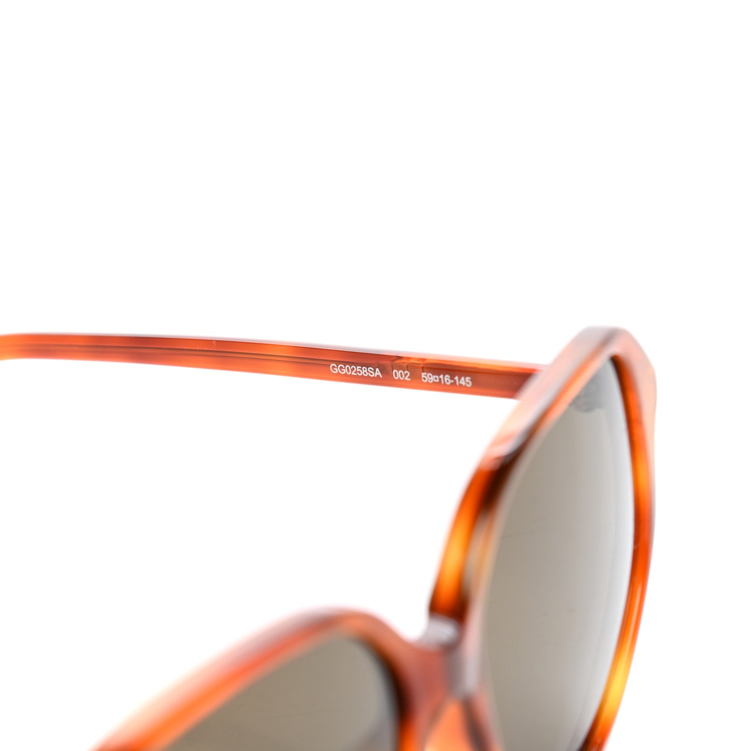 Gucci Acetate Round Sunglasses GG0258SA Tortoise 6 of 8