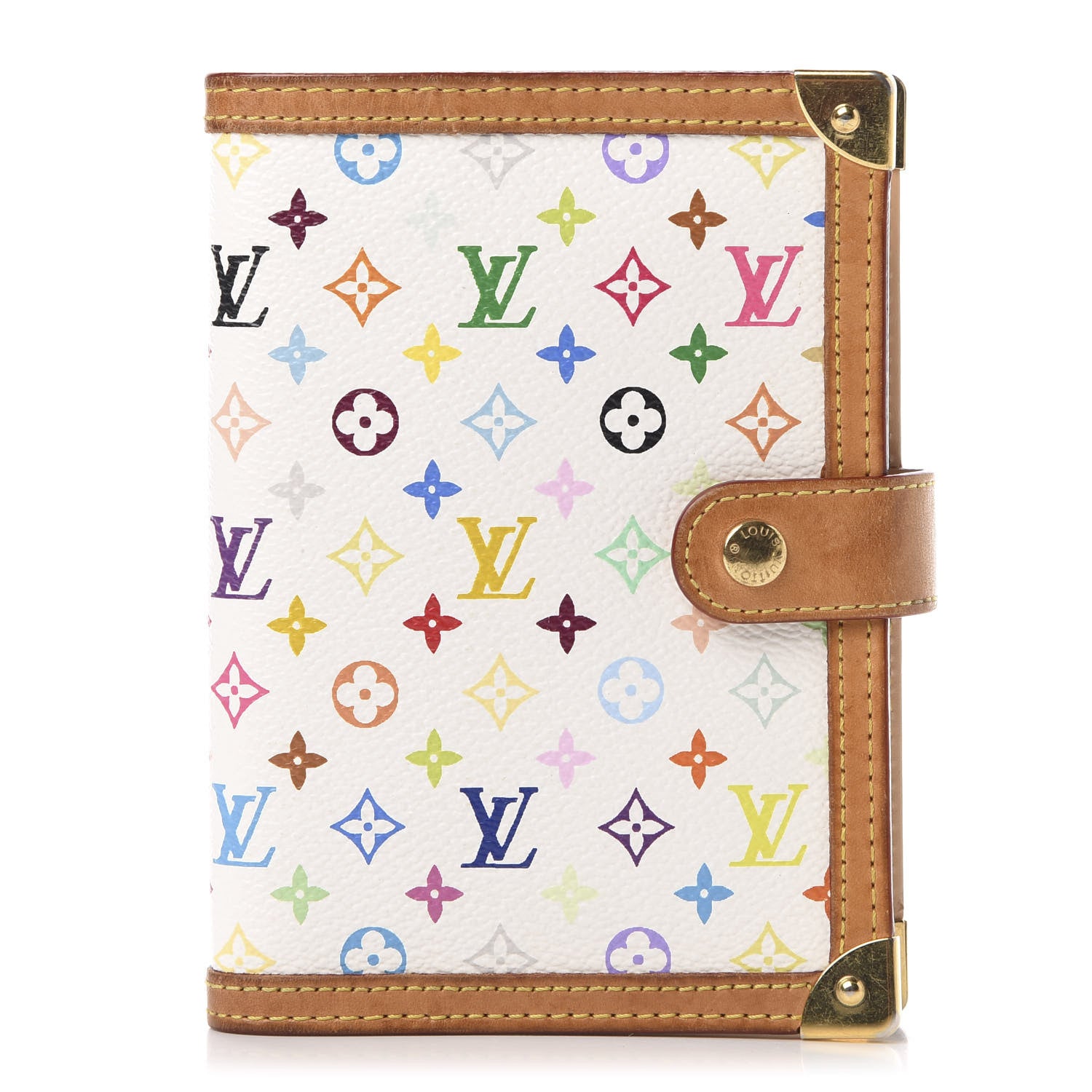 Louis Vuitton Monogram Multicolor Small Ring Agenda Cover White 1 of 8