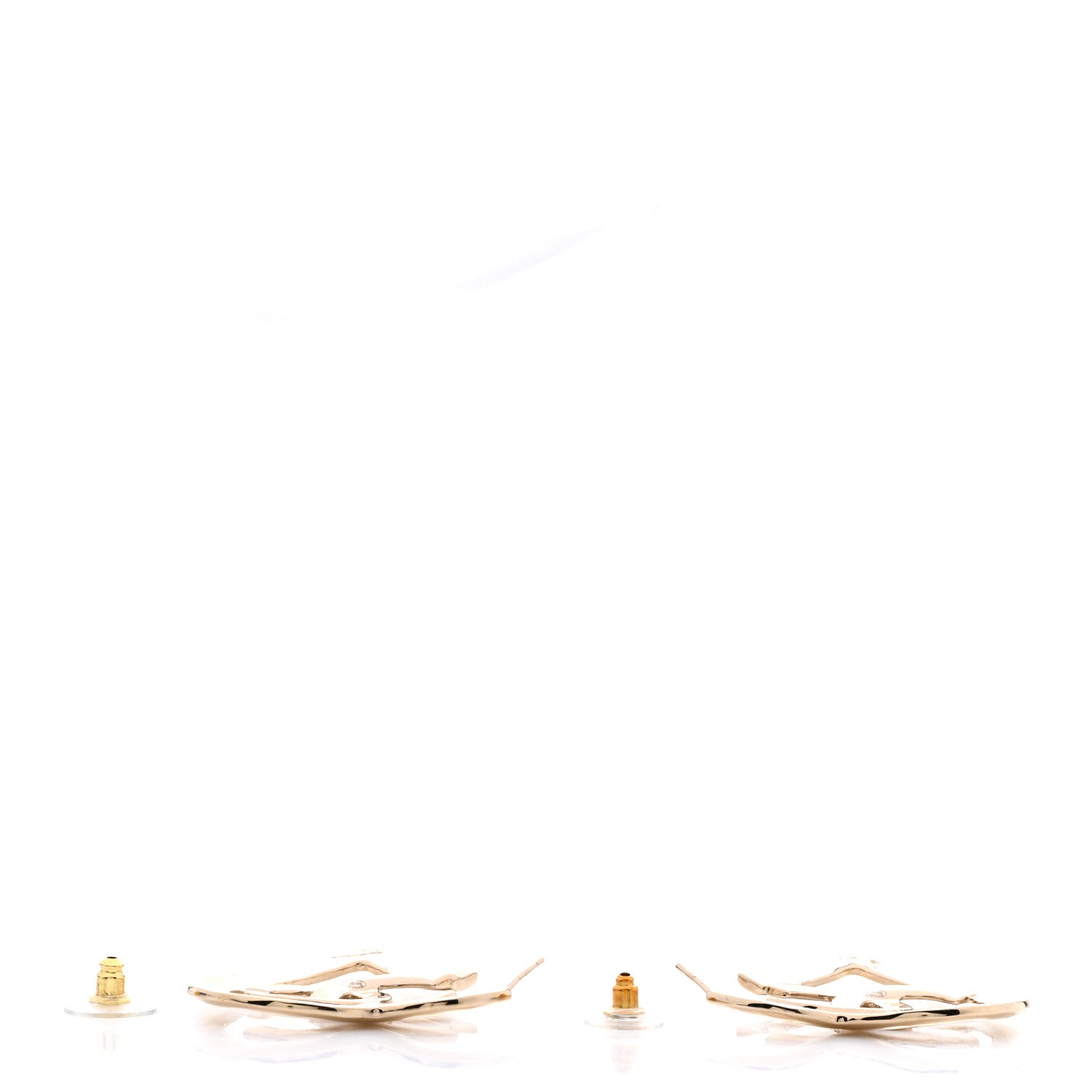 Chanel Metal CC Heart Coco In Love Hoop Earrings Gold 3 of 4