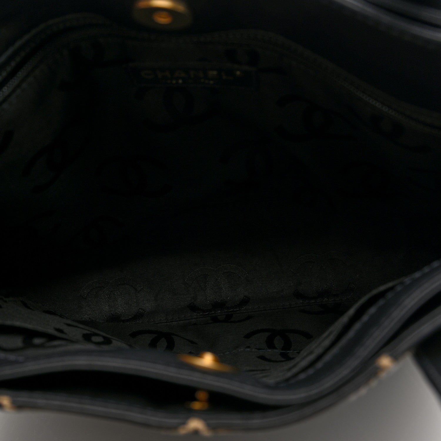 Chanel Calfskin Wild Stitch Tote Black 5 of 10