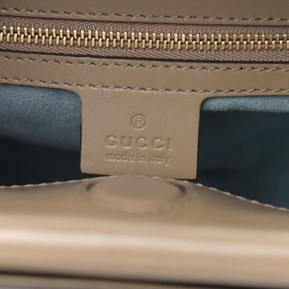 Gucci Nappa Bamboo Web Small Nymphaea Top Handle Bag Brown 5 of 10