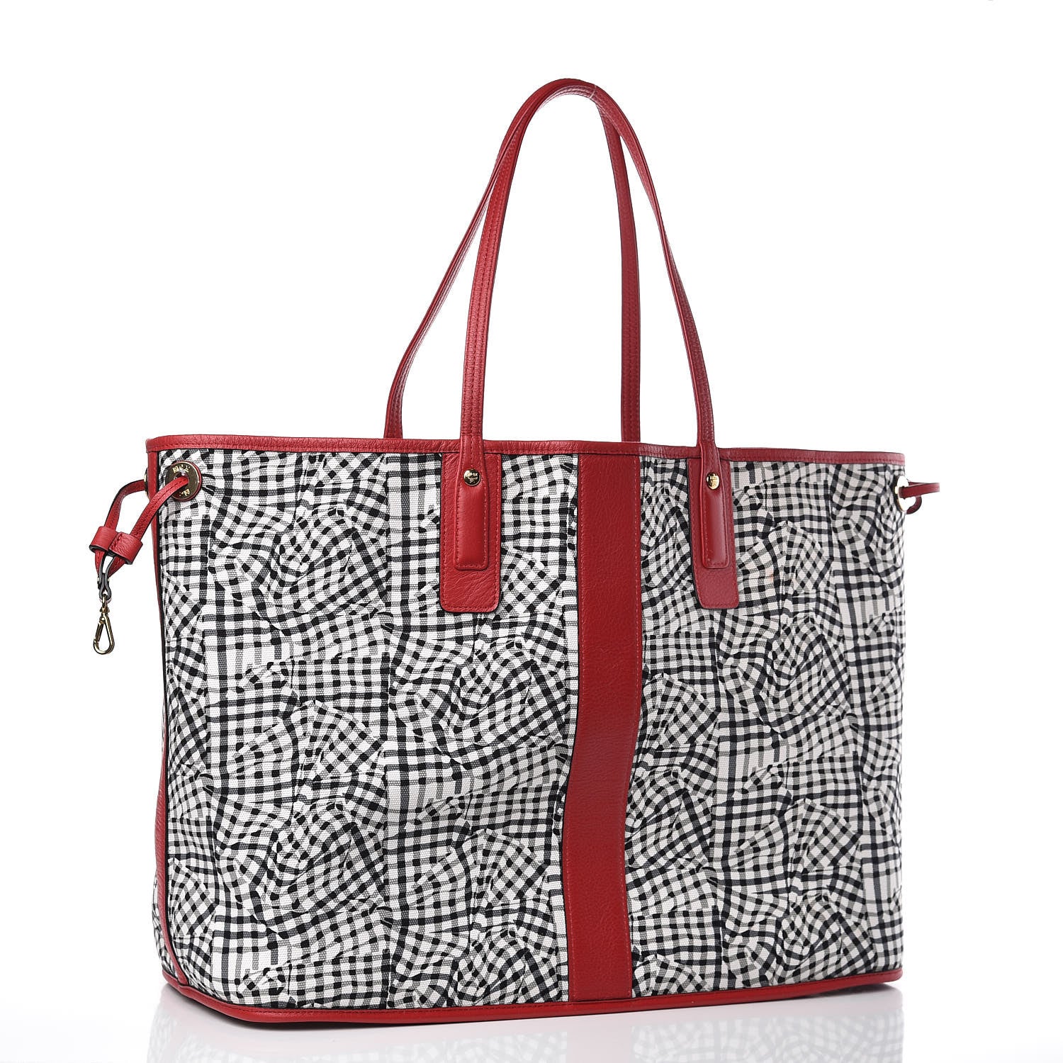 MCM Visetos Large Liz Reversible Shopper Tote Ruby Red 4 of 11