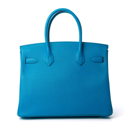 Hermes Epsom Birkin 30 Bleu Frida 4 of 34