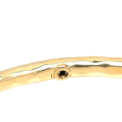 Roberto Coin 18K Yellow Gold Hammered Bangle Bracelet 5 of 6
