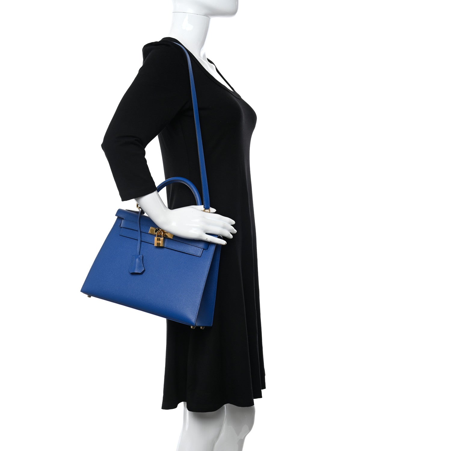 Hermes Epsom Kelly Sellier 28 Bleu France 2 of 11