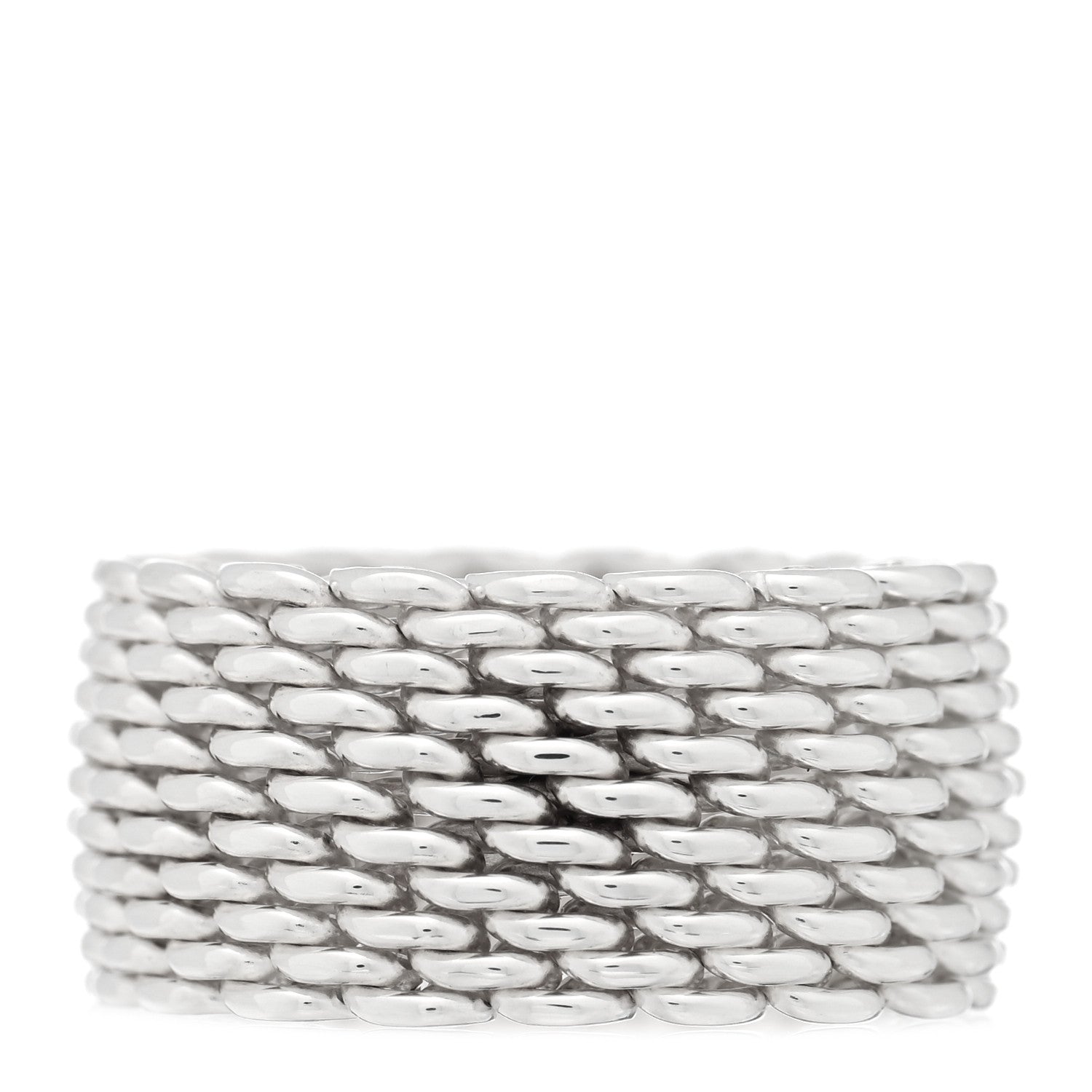 Tiffany Sterling Silver Somerset Mesh Ring 51 5.75 3 of 5