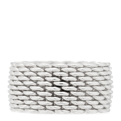 Tiffany Sterling Silver Somerset Mesh Ring 51 5.75 3 of 5