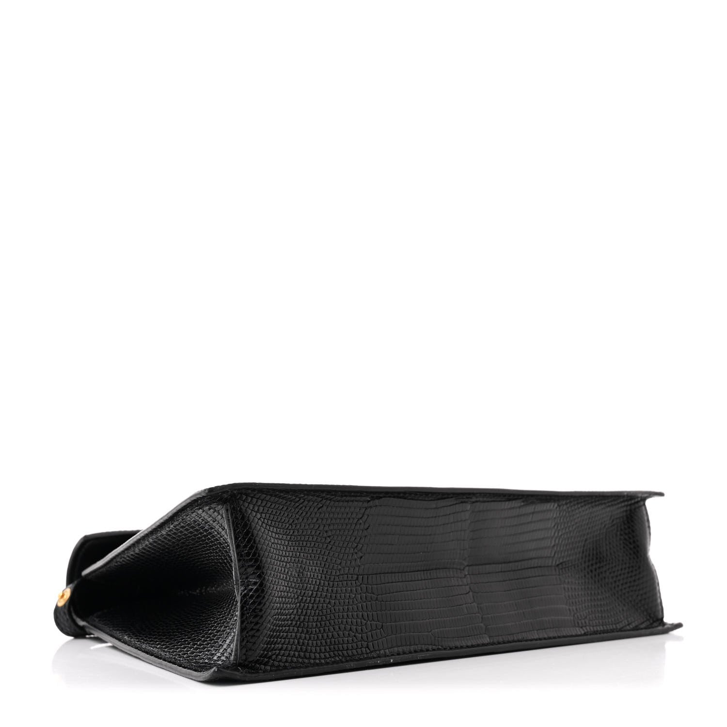 Celine Lizard Edwige Shoulder Bag Black 4 of 11