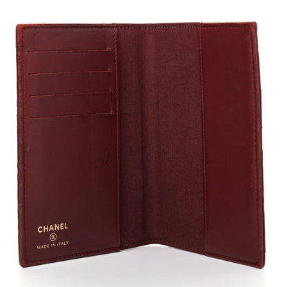 Chanel Lambskin Quilted Passport Holder Burgundy 5 of 8