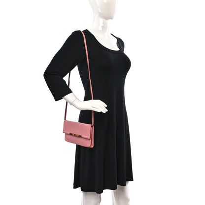 Gucci Calfskin Bamboo Bar Clutch Pink 2 of 8