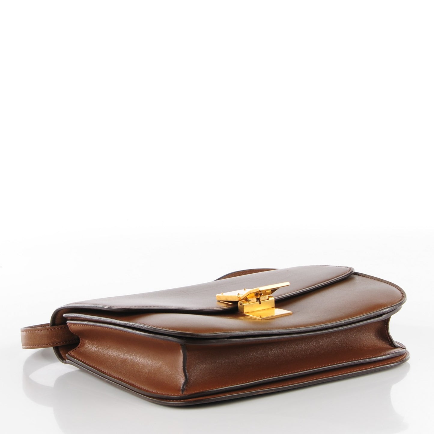 Smooth Calfskin Medium Classic Box Flap Bag Camel