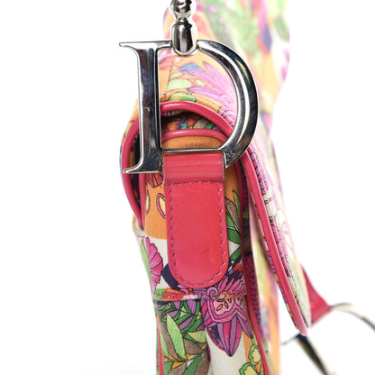 Christian Dior Canvas Floral Saddle Bag Multicolor 10 of 13