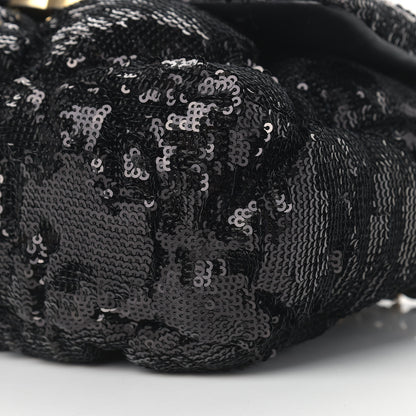 Chanel Sequin Quilted Medium Chanel 19 Flap Black 9 of 9
