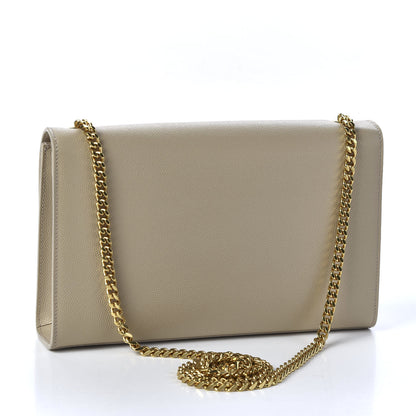 Saint Laurent Grain De Poudre Medium Monogram Kate Satchel Nude Powder 2 of 10