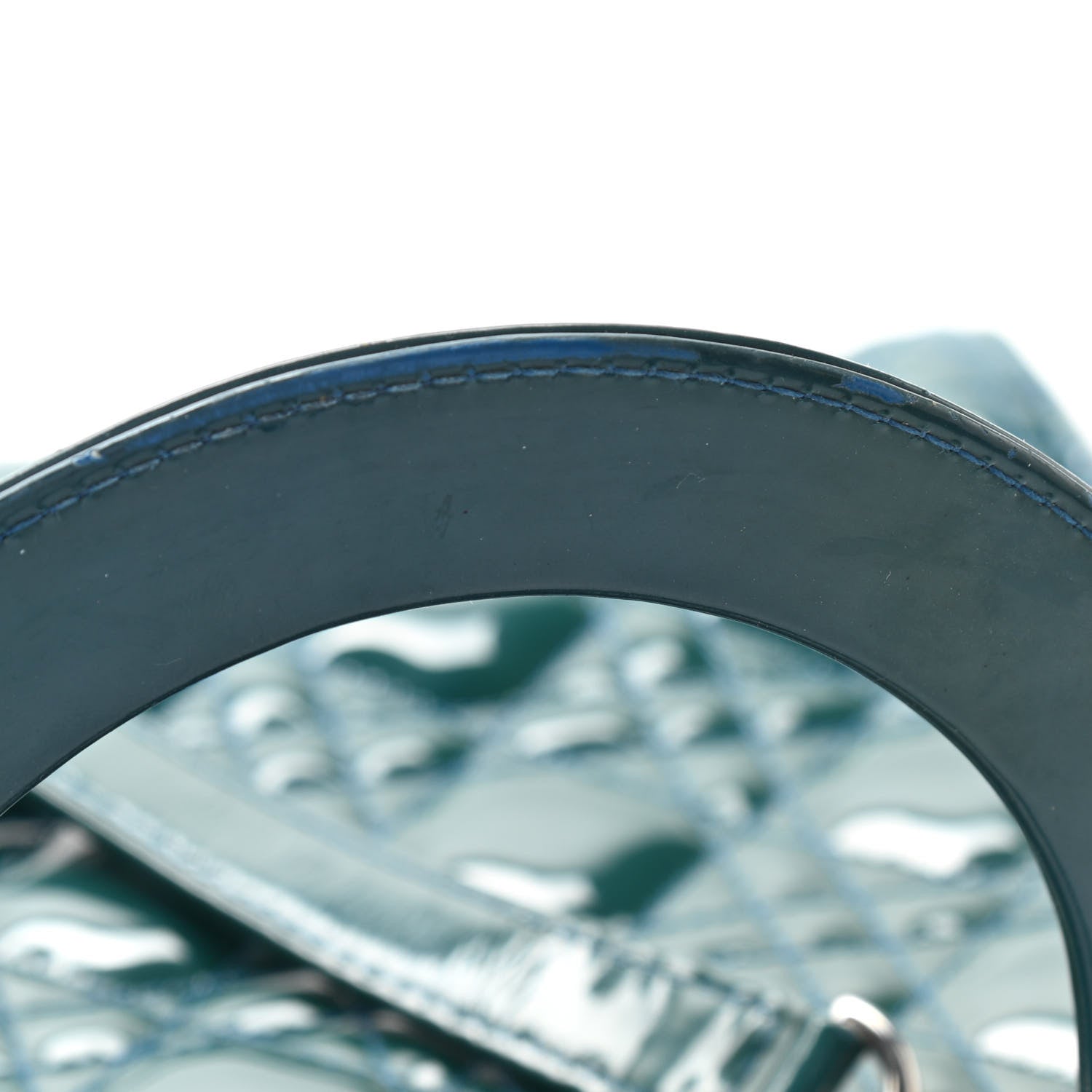 Christian Dior Patent Cannage Medium Lady Dior Blue 11 of 13