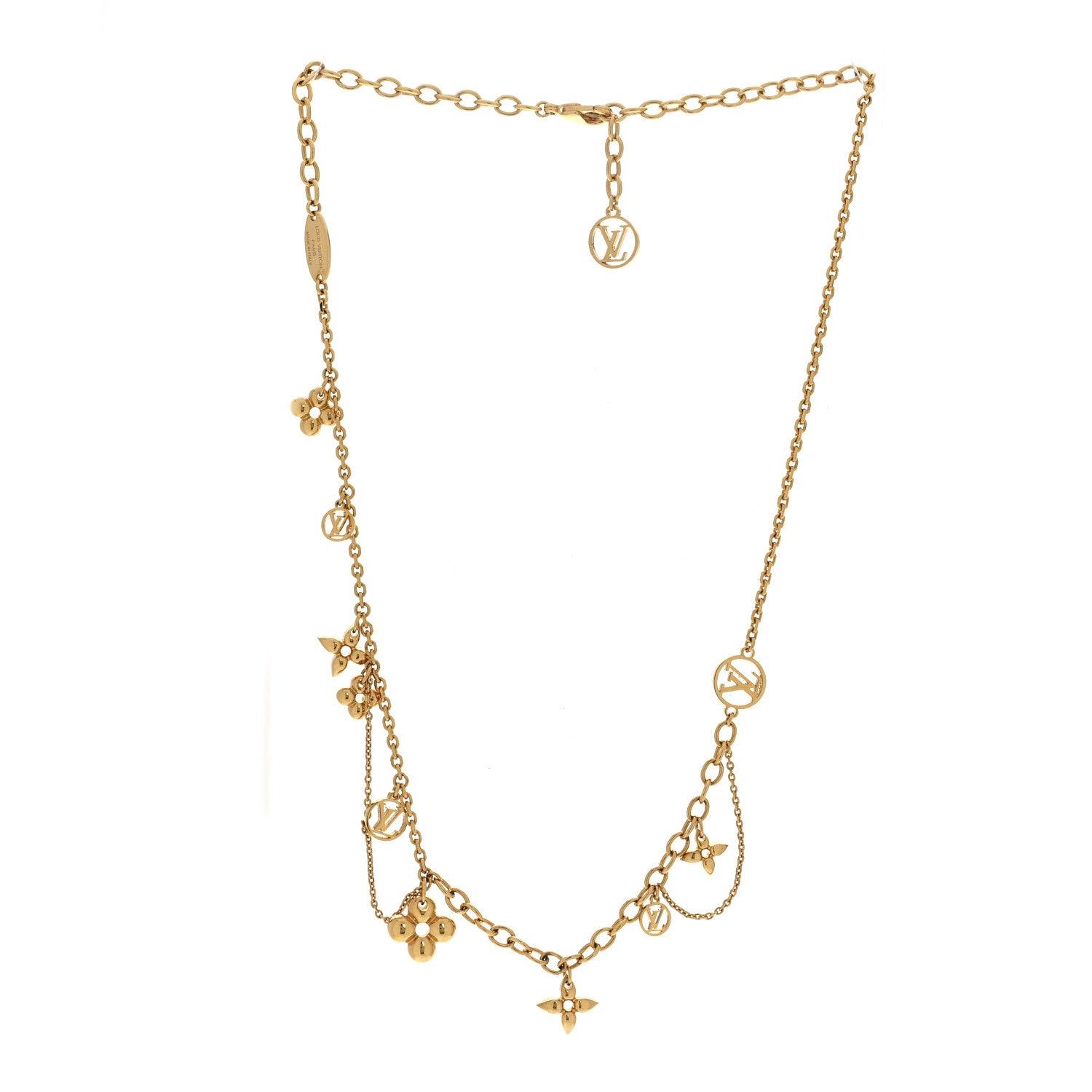 Louis Vuitton Metal Blooming Supple Necklace Gold 1865136