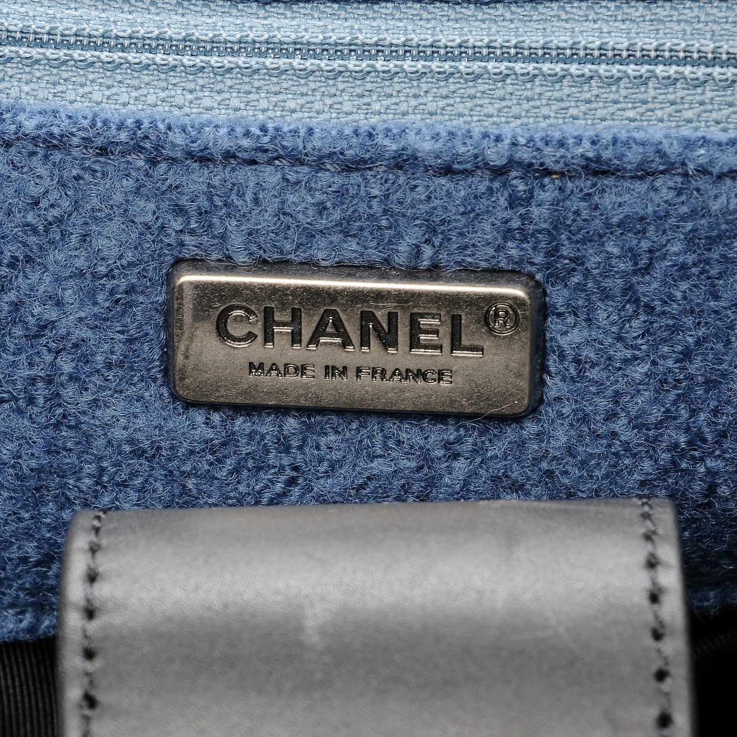 Felt Embroidered Large Crest Austrian Satchel Blue