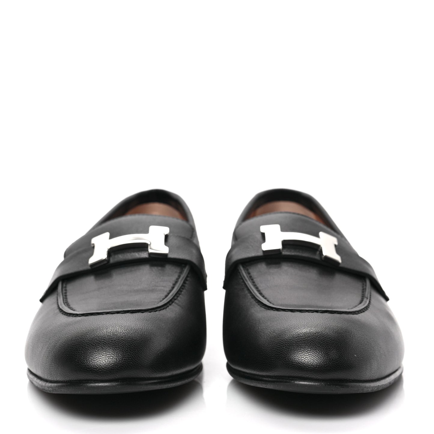 Goatskin Womens Paris Loafers 38.5 Black