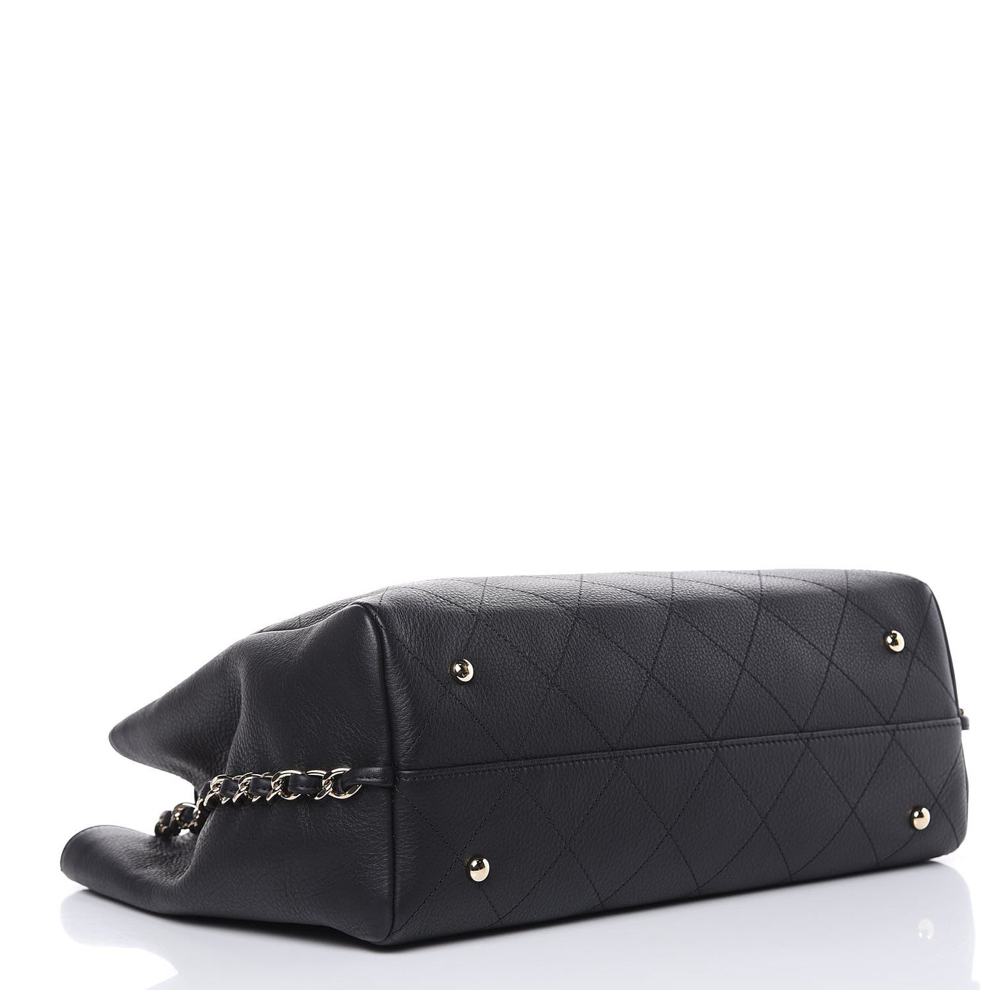 Bullskin Stitched Medium Shopping Bag Black