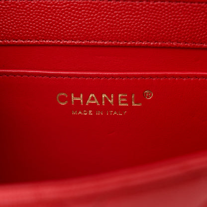Chanel Caviar Quilted Small Carry Me Top Handle Flap Red 6 of 10