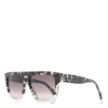 Celine Acetate Aviator Sunglasses CL 40001 Grey Black 1 of 6