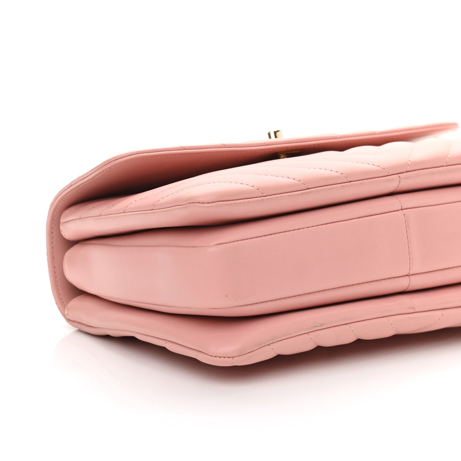 Chanel Lambskin Chevron Quilted Small Trendy CC Dual Handle Flap Bag Light Pink 9 of 10