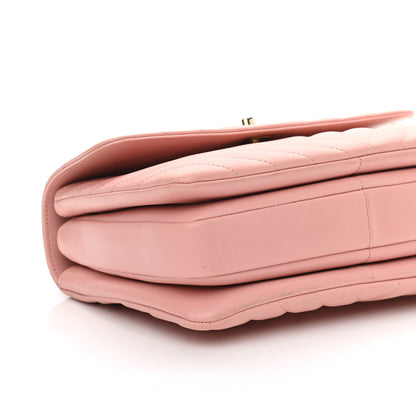 Chanel Lambskin Chevron Quilted Small Trendy CC Dual Handle Flap Bag Light Pink 9 of 10