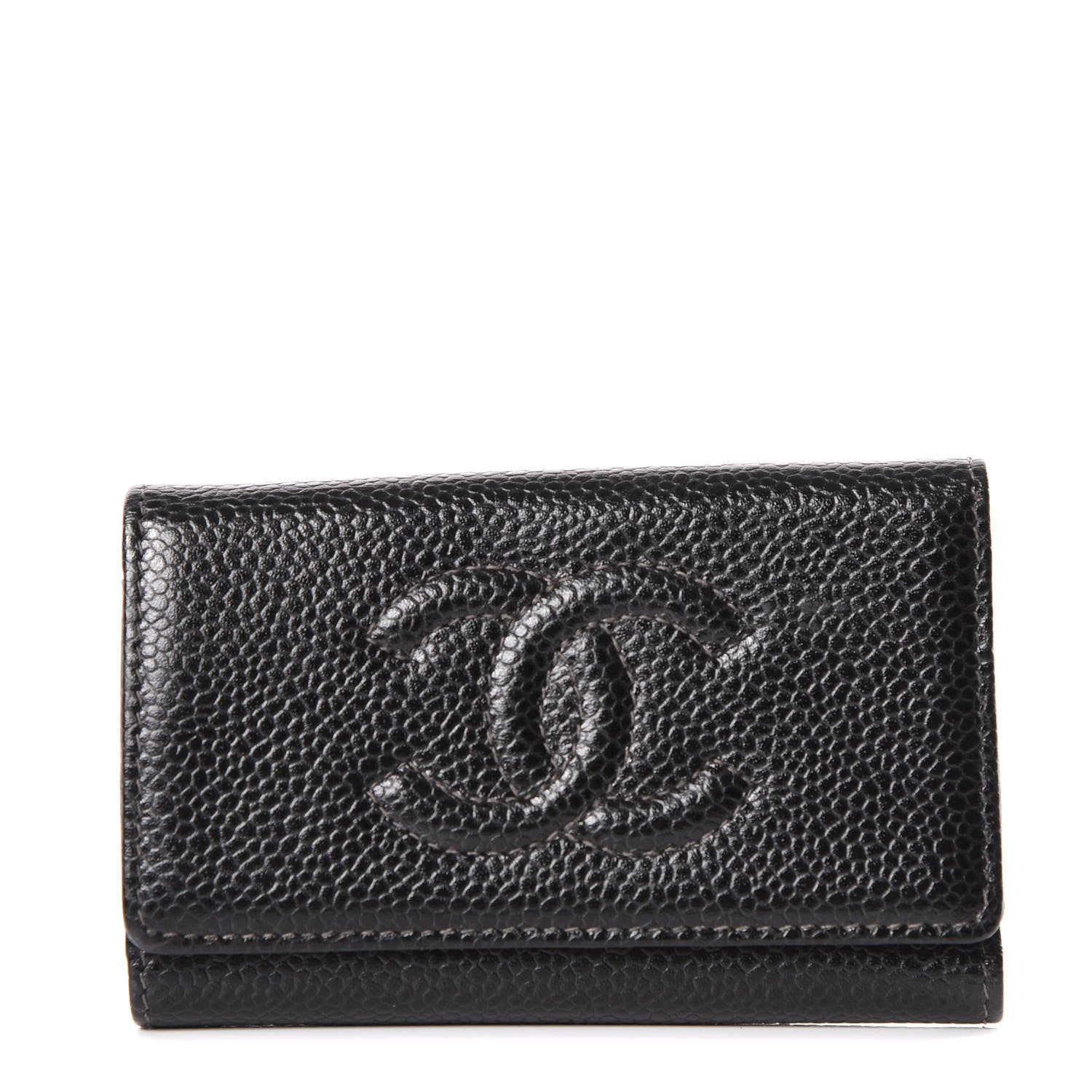 Chanel Caviar Timeless CC 6 Key Holder Case Black 1 of 11