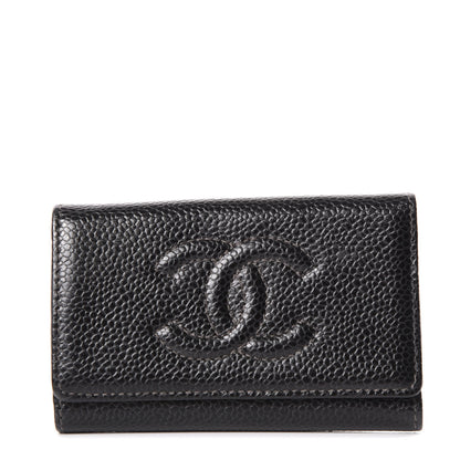 Chanel Caviar Timeless CC 6 Key Holder Case Black 1 of 11