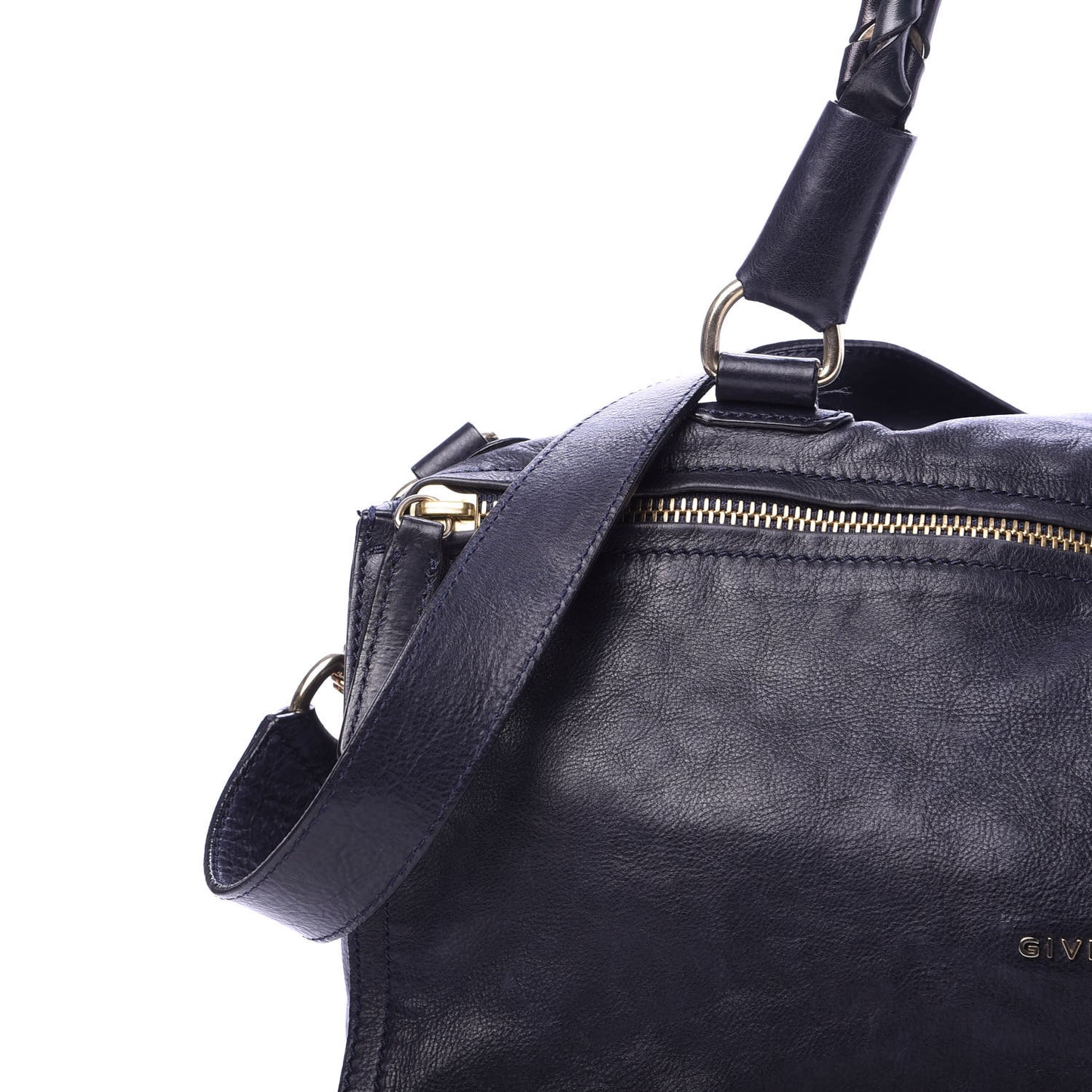 Calfskin Medium Braided Pandora Navy