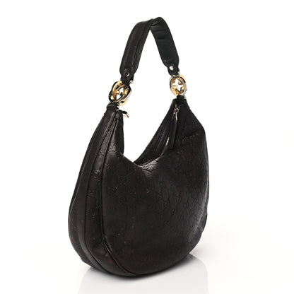 Gucci Guccissima Medium GG Twins Hobo Dark Brown 2 of 12