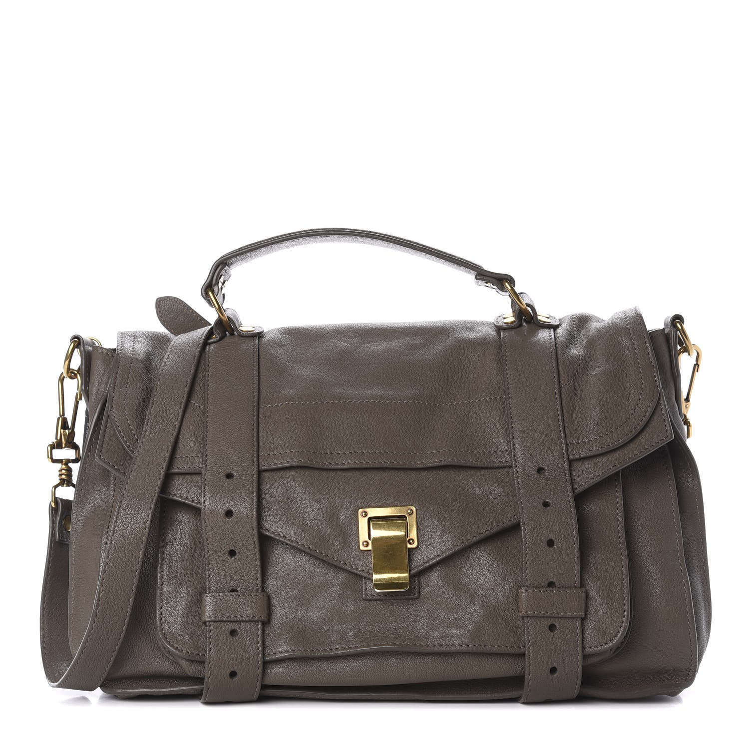 Proenza Schouler Lambskin Medium PS1 Satchel Smoke 1 of 9