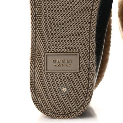 Gucci Calfskin Wool Womens Fria Horsebit Ankle Boots 40 Black Butterscotch 6 of 8