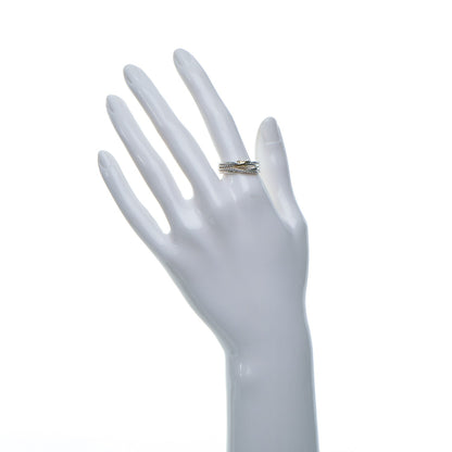 David Yurman Sterling Silver 18K Yellow Gold 6mm X Crossover Ring 60 9 2 of 4