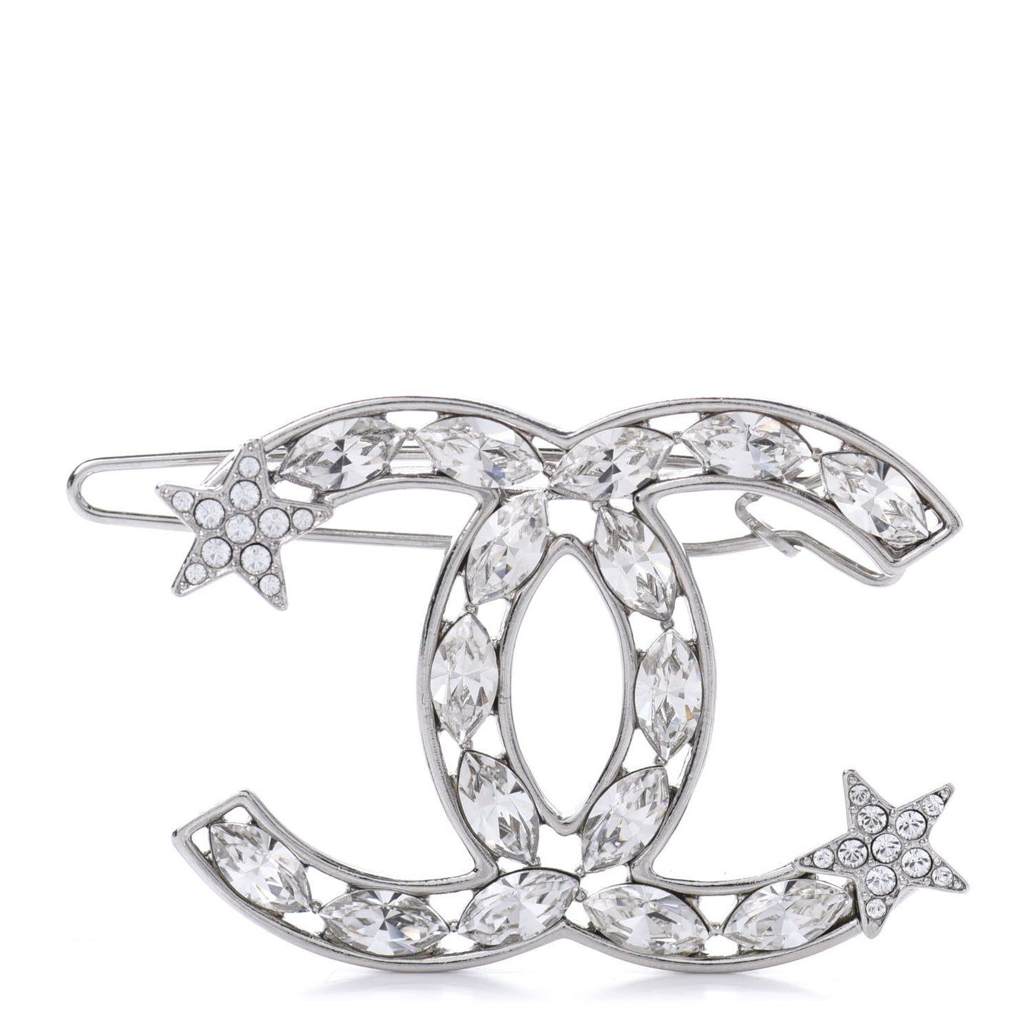 Crystal Starfall CC Hair Clip Silver